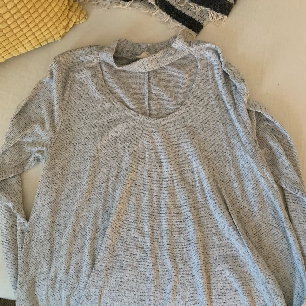 Grey cutout shirt